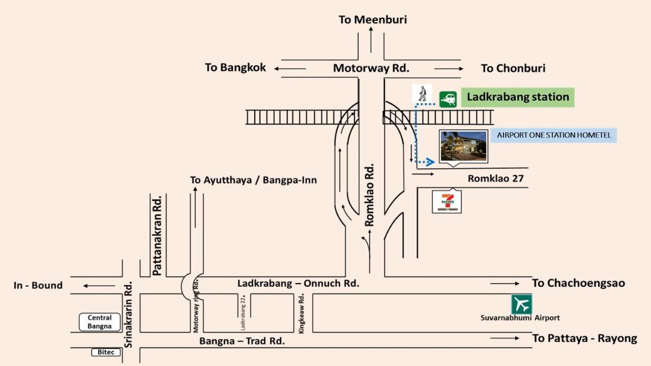 Airport One Station Hometel - Suvarnabhumi - Sha Extra Plus Bangkok Buitenkant foto